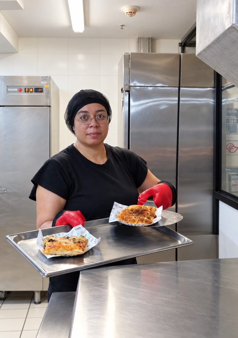 Érika na cozinha com assadeira