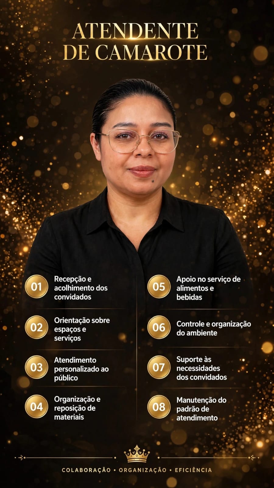 Érika Bezerra, atendente de camarote